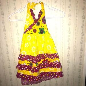 Jelly the pug ruffle halter‎ dress